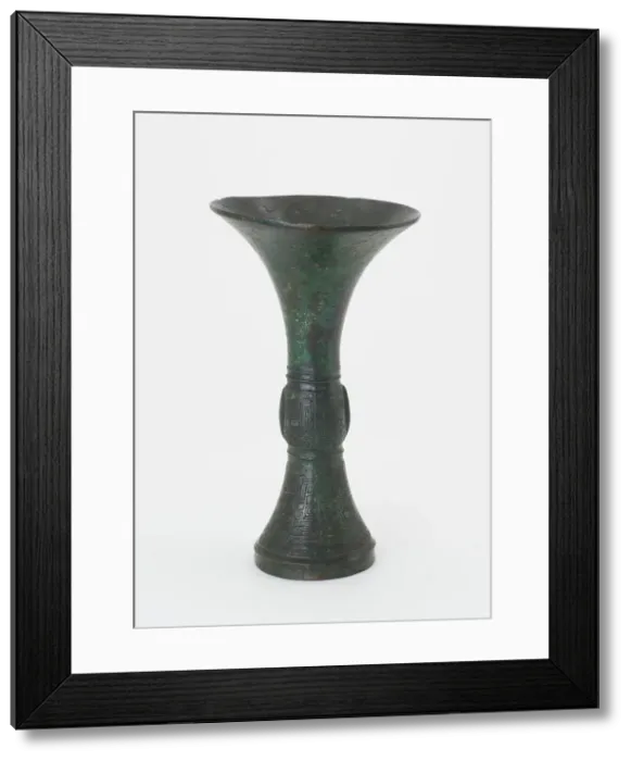 Framed Print : Ritual wine vessel (gu), Shang dynasty, ca. 12th century BCE. Creator: Unknown Framed Print : Ritual wine vessel (gu), Shang dynasty, ca. 12th century BCE. Creator: Unknown