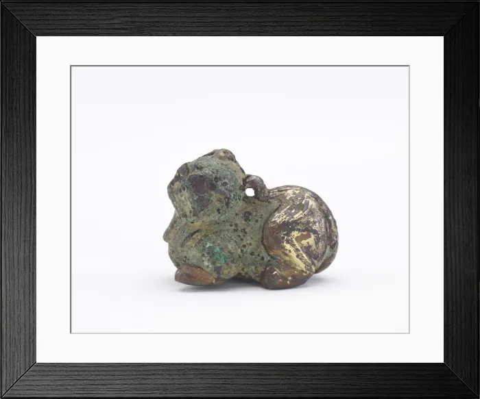 Framed Print : Ornament: reclining chimera, Period of Division, 220-589. Creator: Unknown Framed Print : Ornament: reclining chimera, Period of Division, 220-589. Creator: Unknown
