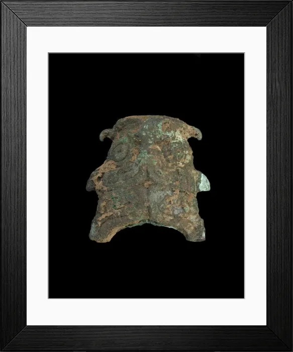 Framed Print : Ornament: grotesque animal mask, Western Zhou dynasty, ca. 1050-771 BCE. Creator: Unknown Framed Print : Ornament: grotesque animal mask, Western Zhou dynasty, ca. 1050-771 BCE. Creator: Unknown