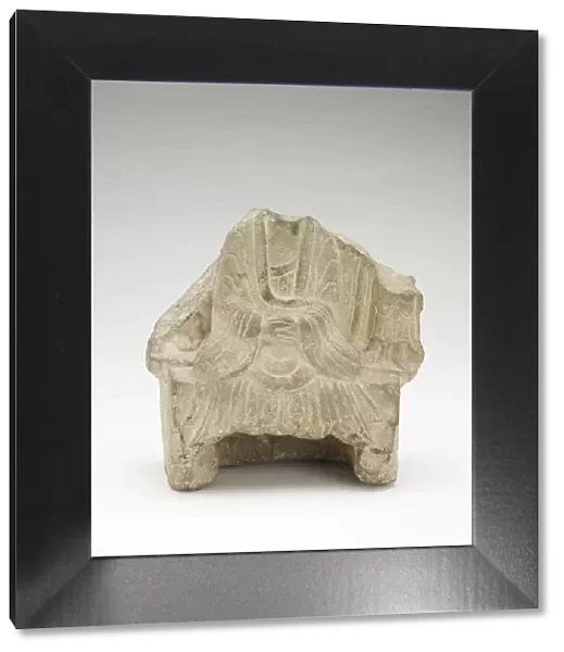 Seated Buddha (fragment), Period of Division, 534-555. Creator: Unknown