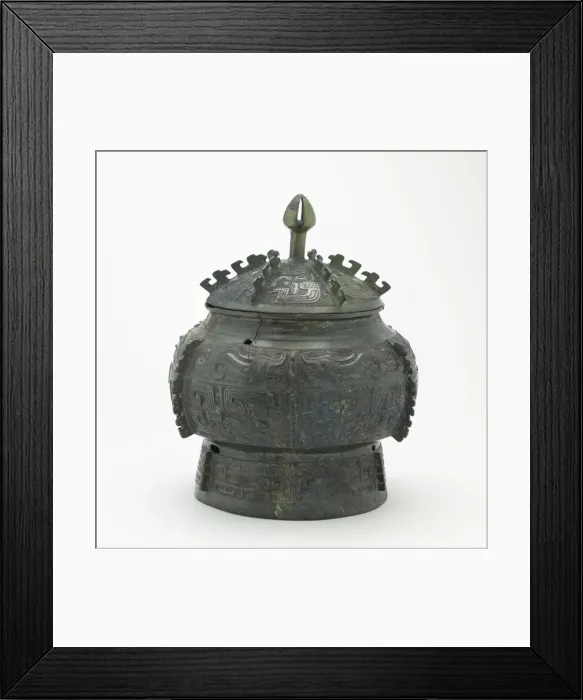 Framed Print : Ritual vessel (pou) with cover, Shang or Western Zhou dynasty, 12th-11th century BCE Framed Print : Ritual vessel (pou) with cover, Shang or Western Zhou dynasty, 12th-11th century BCE