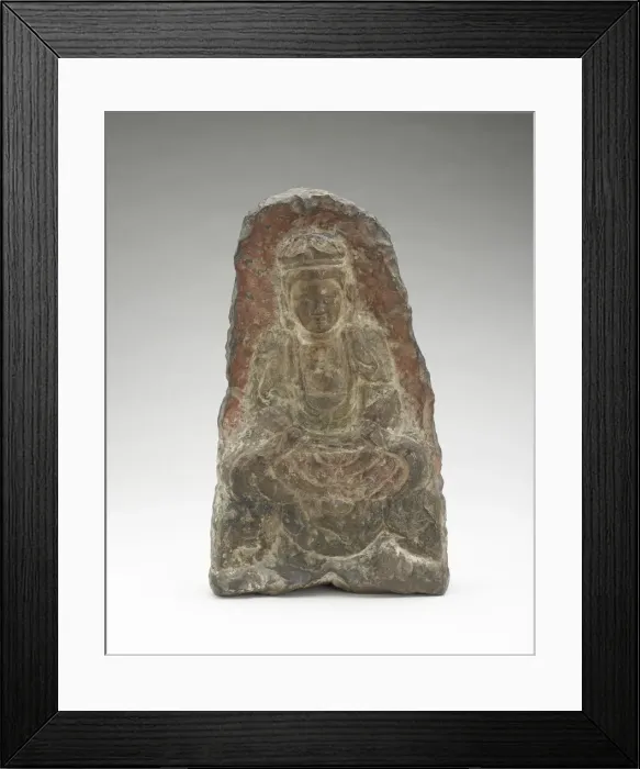 Framed Print : Seated bodhisattva, Period of Division, 550-577. Creator: Unknown Framed Print : Seated bodhisattva, Period of Division, 550-577. Creator: Unknown