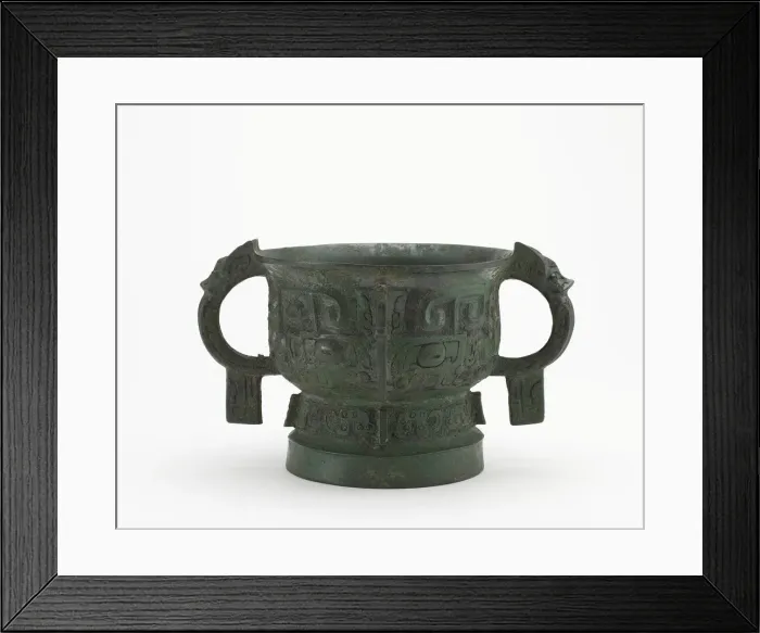 Framed Print : Ritual grain server (gui) with masks, Western Zhou dynasty, ca Framed Print : Ritual grain server (gui) with masks, Western Zhou dynasty, ca