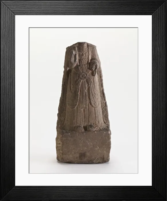 Framed Print : Buddha (fragment), Period of Division, possibly 386-535. Creator: Unknown Framed Print : Buddha (fragment), Period of Division, possibly 386-535. Creator: Unknown