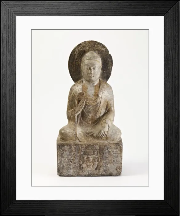 Framed Print : Seated Shijia Buddha (Shakyamuni), Sui dynasty, Dated 582 CE. Creator: Unknown Framed Print : Seated Shijia Buddha (Shakyamuni), Sui dynasty, Dated 582 CE. Creator: Unknown