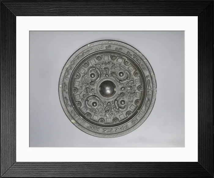 Framed Print : Mirror (chien), Sui or Tang dynasty, 6th-9th century. Creator: Unknown Framed Print : Mirror (chien), Sui or Tang dynasty, 6th-9th century. Creator: Unknown