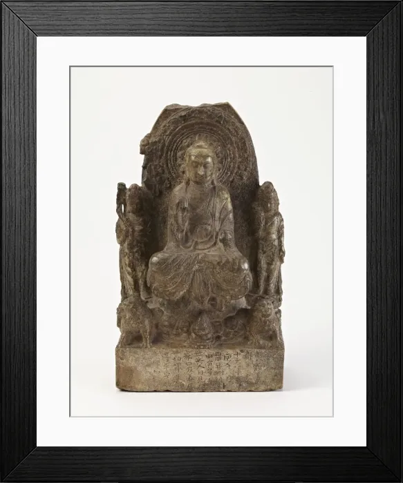 Framed Print : Buddhist trinity, Period of Division, Dated 550 CE. Creator: Unknown Framed Print : Buddhist trinity, Period of Division, Dated 550 CE. Creator: Unknown