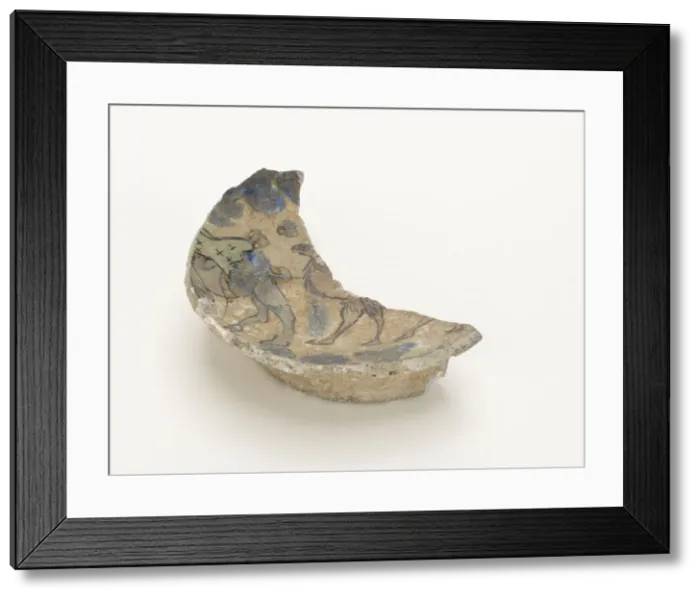 Framed Print : Bowl (fragment), late 12th-early 13th century. Creator: Unknown Framed Print : Bowl (fragment), late 12th-early 13th century. Creator: Unknown