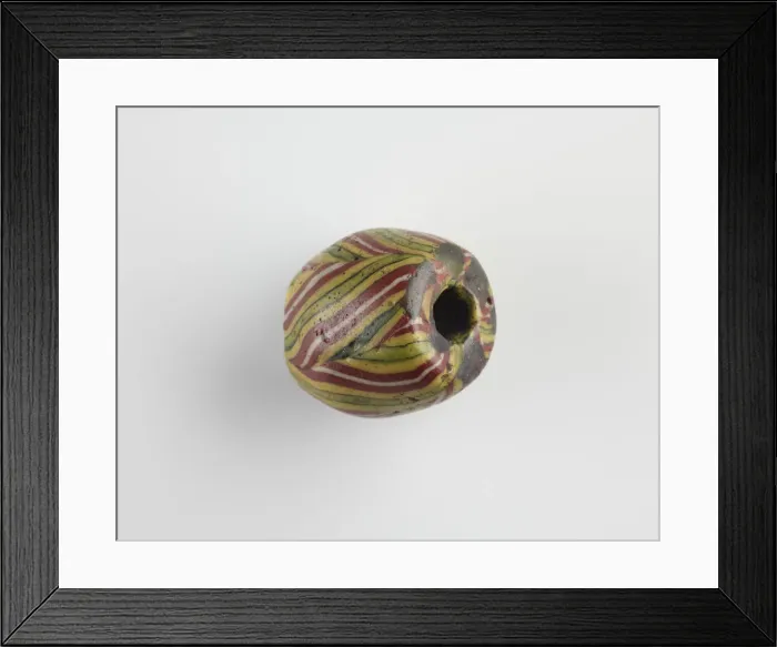 Framed Print : Bead. One end chipped, Roman Period, 1st-2nd century. Creator: Unknown Framed Print : Bead. One end chipped, Roman Period, 1st-2nd century. Creator: Unknown