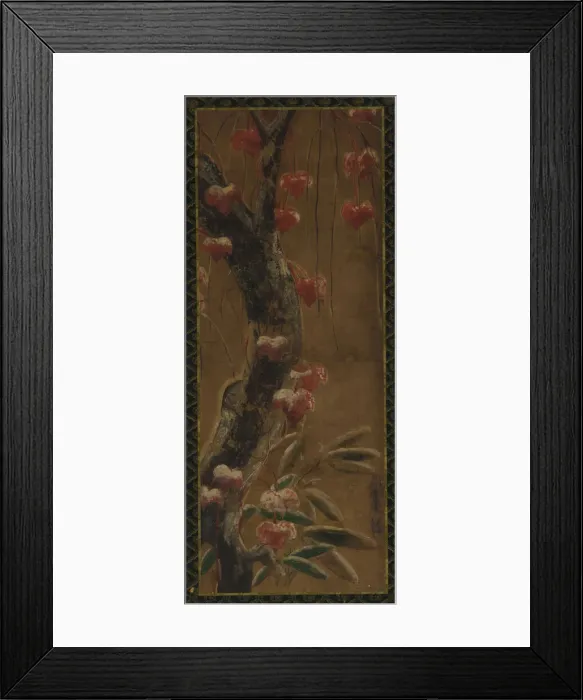 Framed Print : Tree, autumn vine and snow, Edo period, 1615-1868. Creator: Unknown Framed Print : Tree, autumn vine and snow, Edo period, 1615-1868. Creator: Unknown