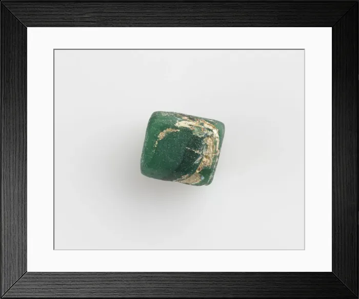 Framed Print : Bead, flattened tubular, Ptolemaic Dynasty or Roman Period, (1st century B. C. ?) Framed Print : Bead, flattened tubular, Ptolemaic Dynasty or Roman Period, (1st century B. C. ?)