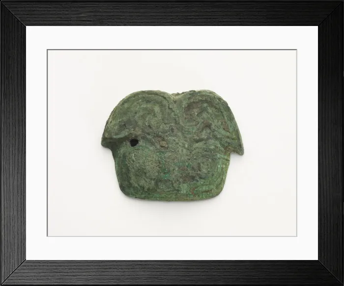 Framed Print : Ornament in the form of an animal mask, Western Zhou dynasty, ca. 1050-770 BCE Framed Print : Ornament in the form of an animal mask, Western Zhou dynasty, ca. 1050-770 BCE