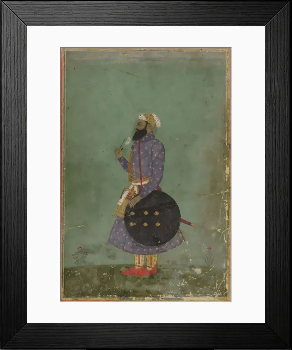 Framed Print : Portrait of a Prince, Mughal dynasty, 18th century. Creator: Unknown Framed Print : Portrait of a Prince, Mughal dynasty, 18th century. Creator: Unknown
