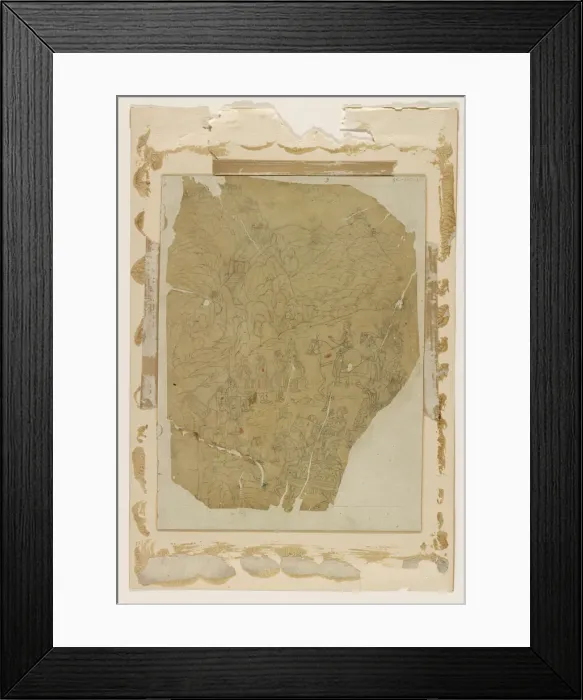 Framed Print : Indian manuscript; Mughal, 17th century. Creator: Unknown Framed Print : Indian manuscript; Mughal, 17th century. Creator: Unknown