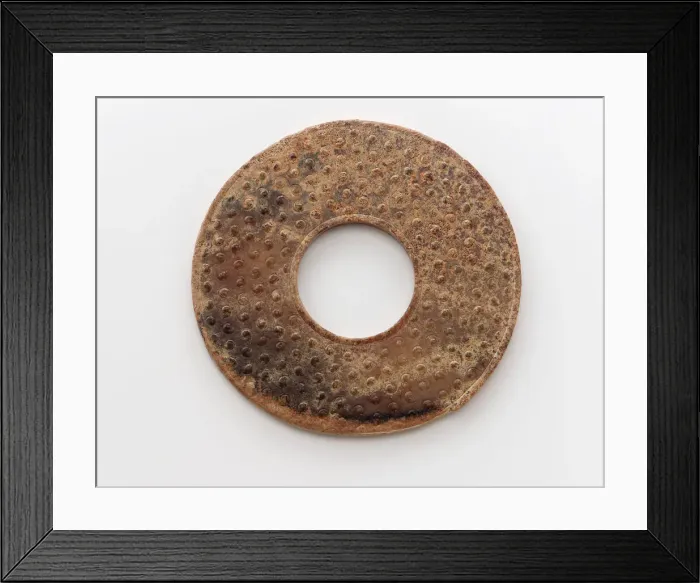 Framed Print : Pendant in the form of a disk (bi) with raised knobs, Zhou dynasty, 475-221 BCE Framed Print : Pendant in the form of a disk (bi) with raised knobs, Zhou dynasty, 475-221 BCE