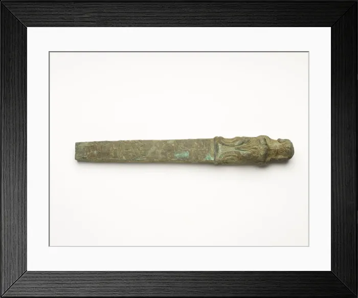 Framed Print : Wand with a dragon head, Zhou dynasty, possibly 475-221 BCE. Creator: Unknown Framed Print : Wand with a dragon head, Zhou dynasty, possibly 475-221 BCE. Creator: Unknown