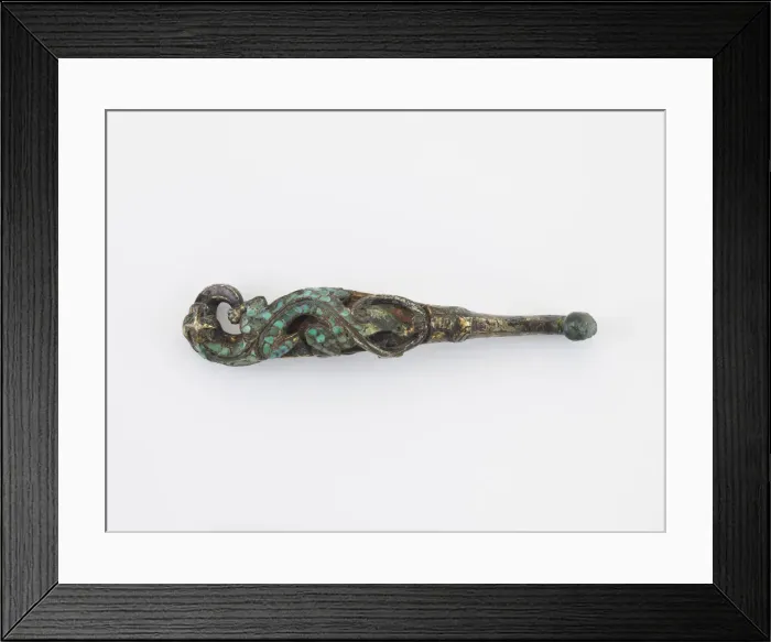 Framed Print : Garment hook (daigou), Zhou dynasty, 475-221 BCE. Creator: Unknown Framed Print : Garment hook (daigou), Zhou dynasty, 475-221 BCE. Creator: Unknown