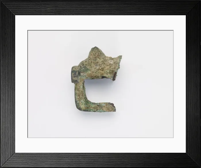 Framed Print : Fragment of a ritual vessel handle in the form of an animal head, Zhou dynasty, ca Framed Print : Fragment of a ritual vessel handle in the form of an animal head, Zhou dynasty, ca