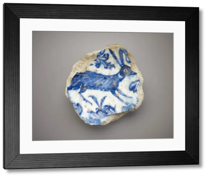 Framed Print : Fragment of a bowl, (15th century?). Creator: Unknown Framed Print : Fragment of a bowl, (15th century?). Creator: Unknown