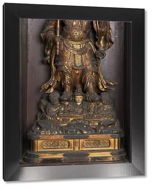 Figure: within a closed shrine, Edo period, late 17th century. Creator: Unknown