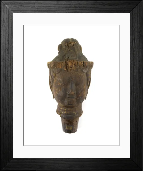 Framed Print : Head of a bodhisattva, Heian period, 12th century. Creator: Unknown Framed Print : Head of a bodhisattva, Heian period, 12th century. Creator: Unknown