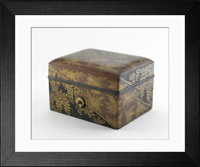 Framed Print : Box for personal accessories (tebako), Momoyama or Edo period, early 17th century Framed Print : Box for personal accessories (tebako), Momoyama or Edo period, early 17th century
