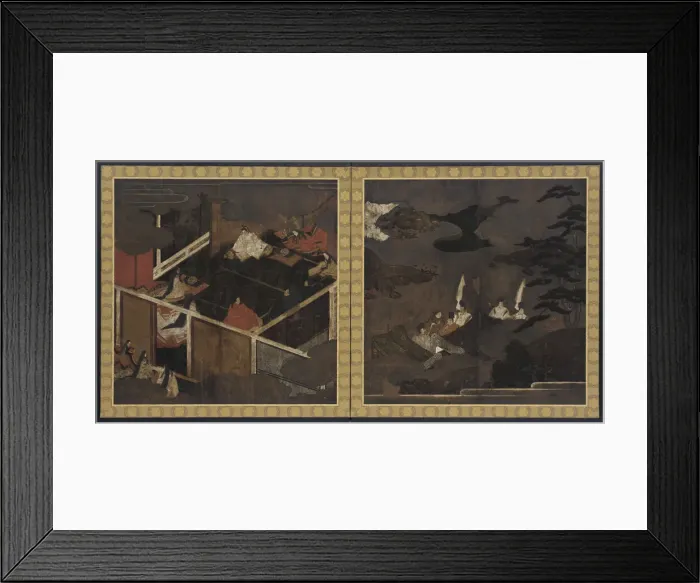 Framed Print : Scenes from The Tale of Genji, Momoyama period, late 16th century. Creator: Unknown Framed Print : Scenes from The Tale of Genji, Momoyama period, late 16th century. Creator: Unknown