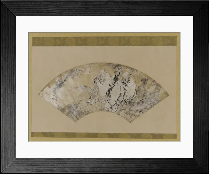 Framed Print : Sakyamuni, Confucius and Lao-tzu under a pine, Muromachi period, 1392-1568. Creator: Unknown Framed Print : Sakyamuni, Confucius and Lao-tzu under a pine, Muromachi period, 1392-1568. Creator: Unknown