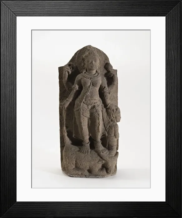 Framed Print : Durga slaying the Buffalo Demon, Central Javanese Period, 9th century. Creator: Unknown Framed Print : Durga slaying the Buffalo Demon, Central Javanese Period, 9th century. Creator: Unknown