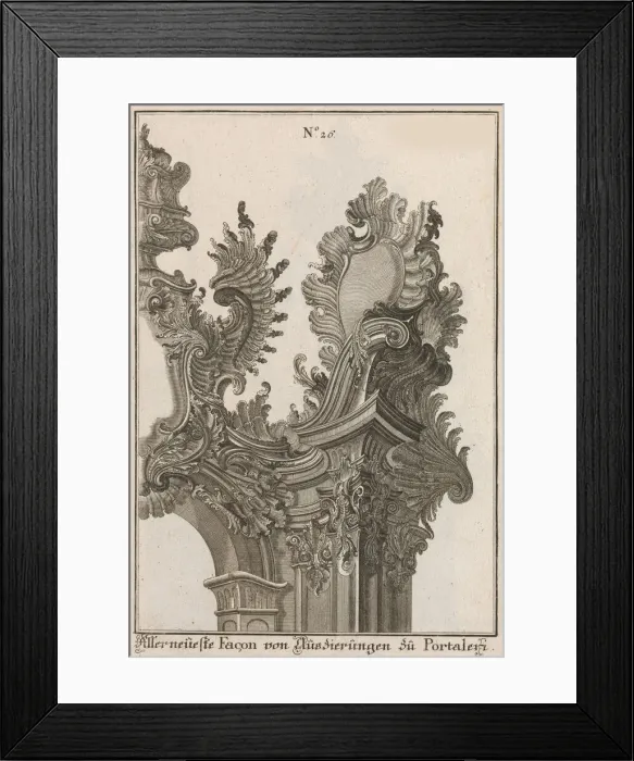 Framed Print : Suggestion for the Decoration of Top Right Side of Portal, Plate 1 from Al Framed Print : Suggestion for the Decoration of Top Right Side of Portal, Plate 1 from Al