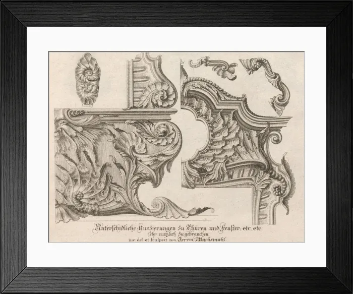 Framed Print : Suggestion for the Decoration of the Lower and Top Right of a Frame, Plate Framed Print : Suggestion for the Decoration of the Lower and Top Right of a Frame, Plate