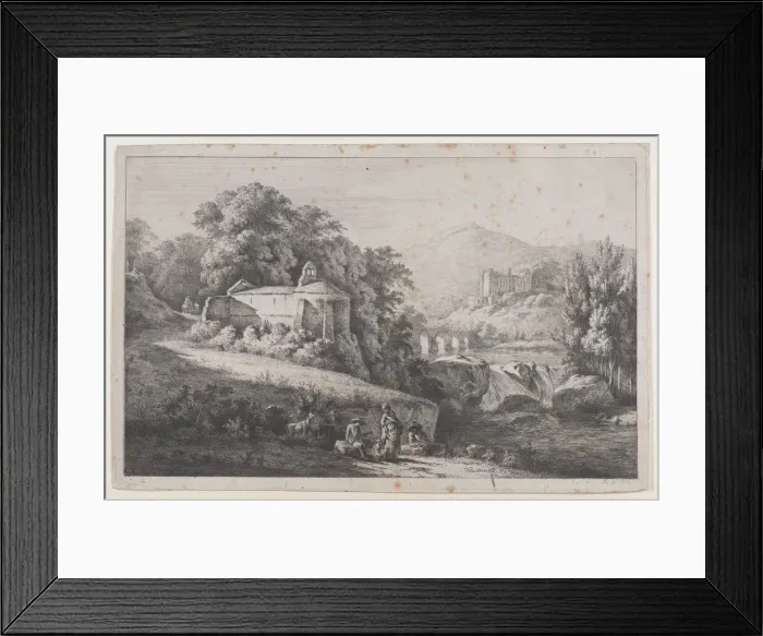 Framed Print : Old Chapel at Chatillon-d Azergues, 1799. Creator: Jean-Jacques de Boissieu Framed Print : Old Chapel at Chatillon-d Azergues, 1799. Creator: Jean-Jacques de Boissieu