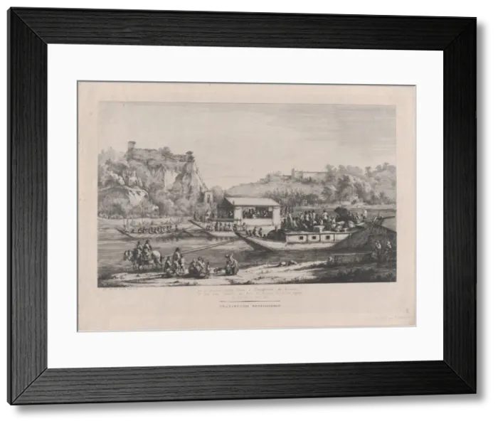 Framed Print : Pope Pius VII on the Saone, 1805. Creator: Jean-Jacques de Boissieu Framed Print : Pope Pius VII on the Saone, 1805. Creator: Jean-Jacques de Boissieu