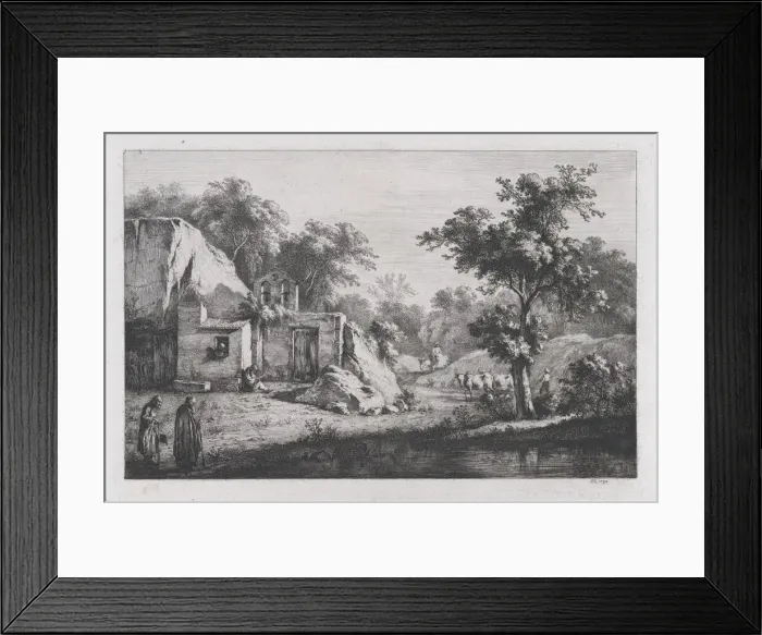 Framed Print : The Little Hermitage, 1793. Creator: Jean-Jacques de Boissieu Framed Print : The Little Hermitage, 1793. Creator: Jean-Jacques de Boissieu