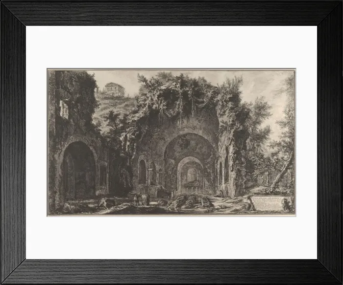 Framed Print : View of the fountainhead and the Grotto of Egiria outside the Porta Capena, 1760-78 Framed Print : View of the fountainhead and the Grotto of Egiria outside the Porta Capena, 1760-78