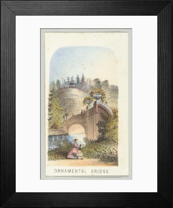 Framed Print : Ornamental Bridge, from the series, Views in Central Park, New York, Part 2, 1864 Framed Print : Ornamental Bridge, from the series, Views in Central Park, New York, Part 2, 1864