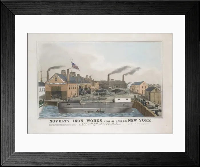 Framed Print : Novelty Iron works, Foot of 12th St. E. R. New York. Stillman, Allen & Co Framed Print : Novelty Iron works, Foot of 12th St. E. R. New York. Stillman, Allen & Co