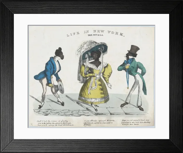 Framed Print : Life in New York, The Rivals, 1824-39. Creator: Charles Ingrey Framed Print : Life in New York, The Rivals, 1824-39. Creator: Charles Ingrey