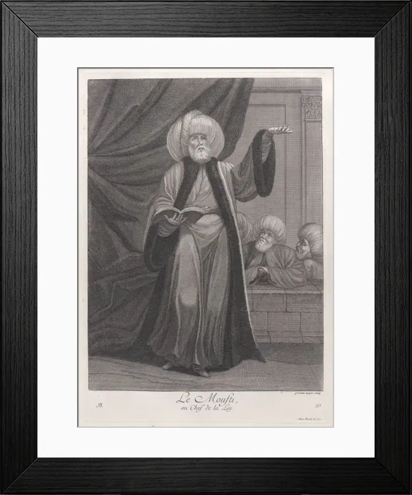 Framed Print : Le Moufti, ou Chef de la Loy, 1714-15. Creator: Unknown Framed Print : Le Moufti, ou Chef de la Loy, 1714-15. Creator: Unknown