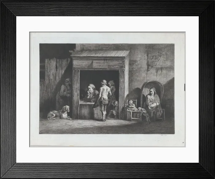 Framed Print : The Public Scrivener, 1790. Creator: Jean-Jacques de Boissieu Framed Print : The Public Scrivener, 1790. Creator: Jean-Jacques de Boissieu