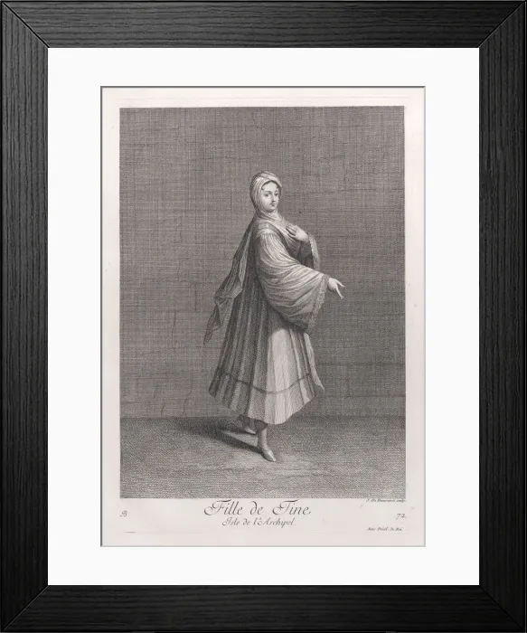 Framed Print : Fille de Tine, Isle de l Archipel, 1714-15. Creator: Unknown Framed Print : Fille de Tine, Isle de l Archipel, 1714-15. Creator: Unknown