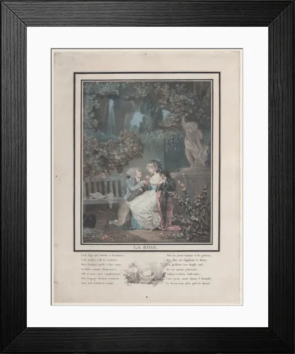 Framed Print : The Rose, 1788. Creator: Philibert Louis Debucourt Framed Print : The Rose, 1788. Creator: Philibert Louis Debucourt