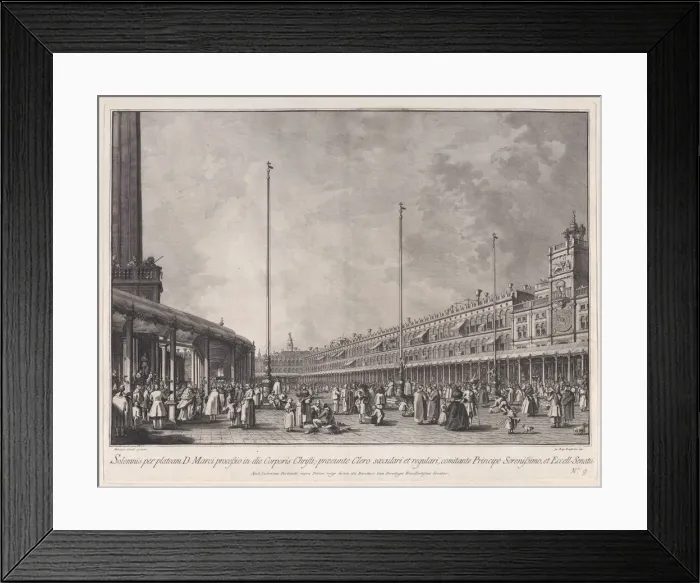 Framed Print : Plate 9: Procession on Corpus Christi Day in the Piazza San Marco, from Ducal Ceremon Framed Print : Plate 9: Procession on Corpus Christi Day in the Piazza San Marco, from Ducal Ceremon