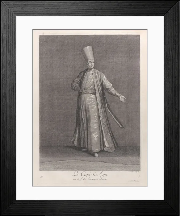 Framed Print : Le Capi-Aga, ou chef des Eunuques blancs, 1714-15. Creator: Unknown Framed Print : Le Capi-Aga, ou chef des Eunuques blancs, 1714-15. Creator: Unknown