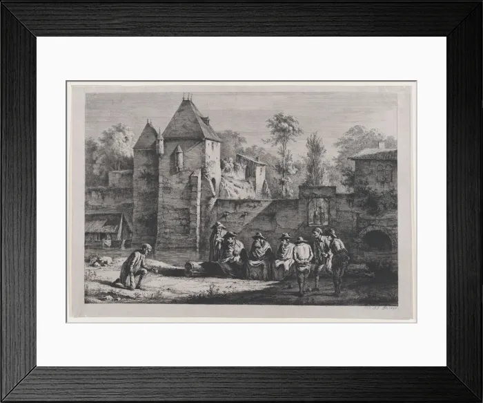 Framed Print : The Old Gate of Vaise, Lyon, 1803. Creator: Jean-Jacques de Boissieu Framed Print : The Old Gate of Vaise, Lyon, 1803. Creator: Jean-Jacques de Boissieu