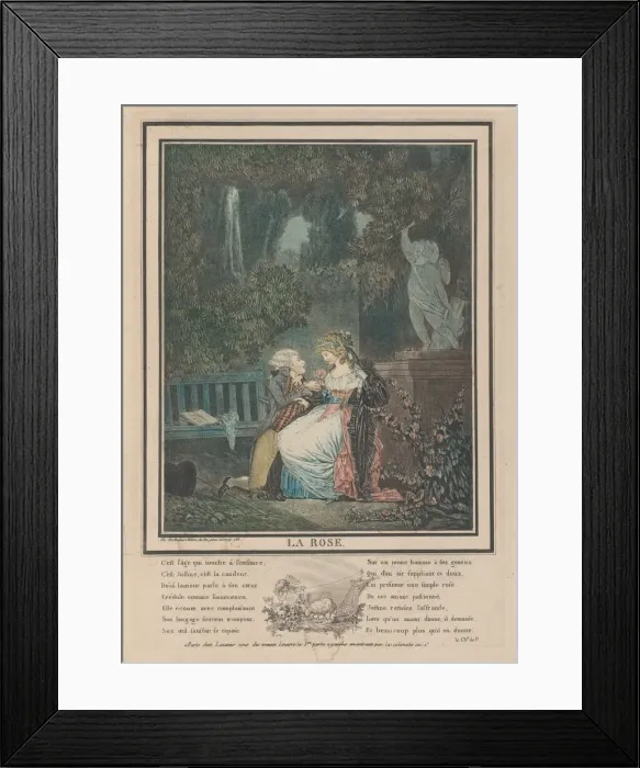 Framed Print : The Rose, 1788. Creator: Philibert Louis Debucourt Framed Print : The Rose, 1788. Creator: Philibert Louis Debucourt