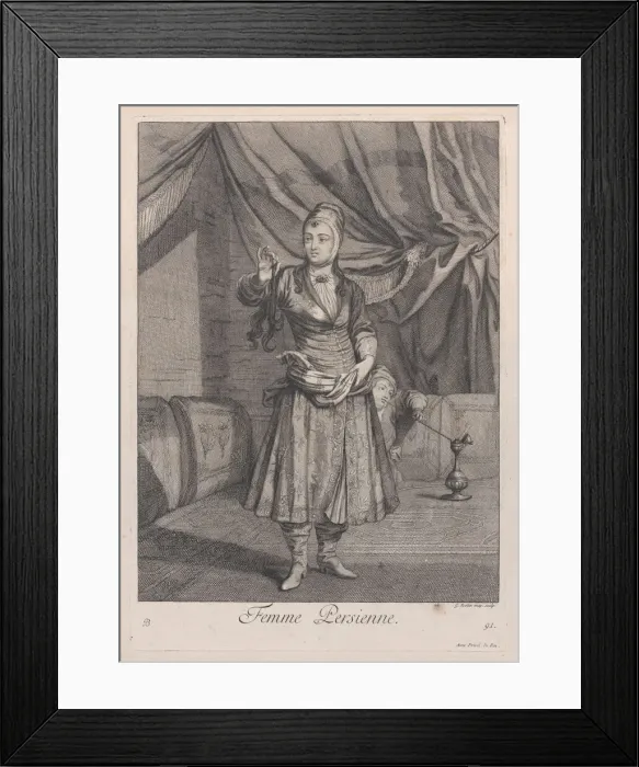 Framed Print : Femme Persienne, 1714-15. Creator: Unknown Framed Print : Femme Persienne, 1714-15. Creator: Unknown