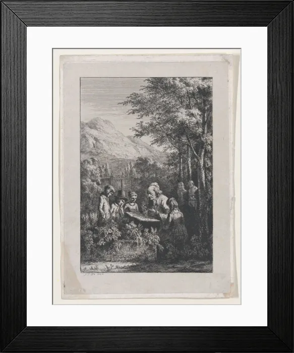 Framed Print : The Botany Lesson, 1804. Creator: Jean-Jacques de Boissieu Framed Print : The Botany Lesson, 1804. Creator: Jean-Jacques de Boissieu