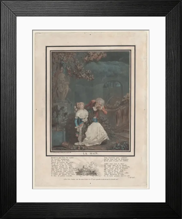 Framed Print : The Hand, 1788. Creator: Philibert Louis Debucourt Framed Print : The Hand, 1788. Creator: Philibert Louis Debucourt