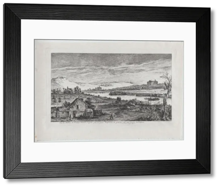 Framed Print : View of the Madrid Castle, near Paris, 1764. Creator: Jean-Jacques de Boissieu Framed Print : View of the Madrid Castle, near Paris, 1764. Creator: Jean-Jacques de Boissieu